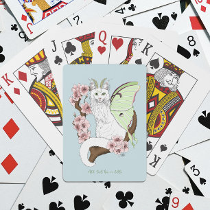 Jeu De Cartes Luna Moth Moth Blanc Chat Vert