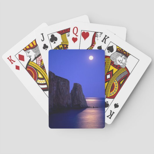 Jeu De Cartes Lune À Dusk | Côte Gaspe de Perce Rock Québec (dos)