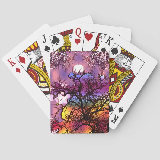 Jeu De Cartes Lune dans l'arbre... (dos)