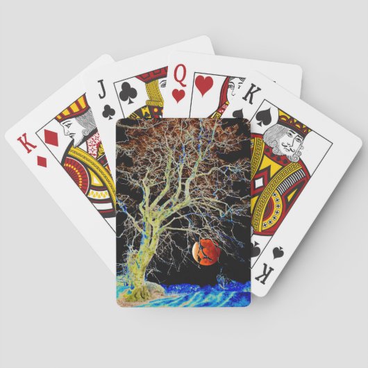 Jeu De Cartes Lune rouge se lève (dos)