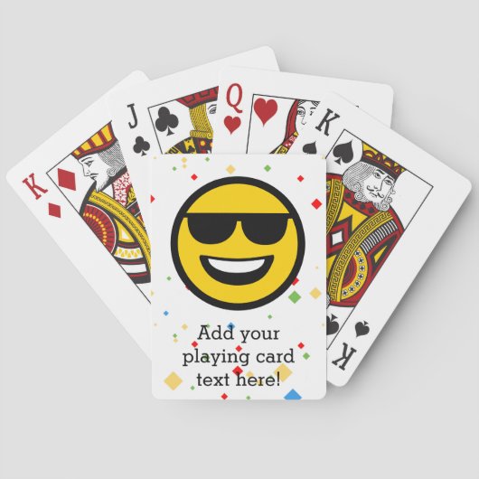 Jeu De Cartes Lunettes de soleil fraîches Emoji (dos)