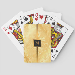 Jeu De Cartes Luxe Elégant Marbre Noir Or Moderne