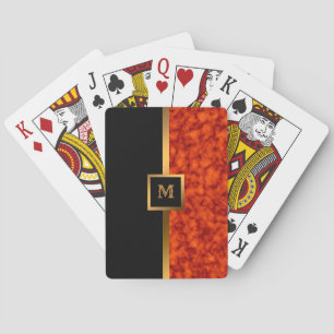 Jeu De Cartes Luxe Elégant Marbre Noir Or Moderne