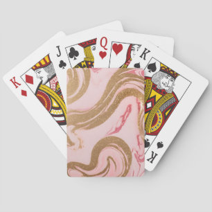 Jeu De Cartes Luxe Gold Pink AI Art