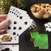 Jeu De Cartes Luxe Green Gold Parties scintillant (In Situ)