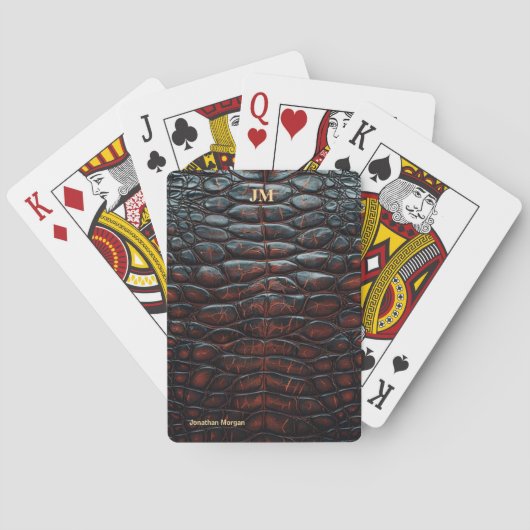 Jeu De Cartes Luxury Executive Monogram Premium Leather (dos)