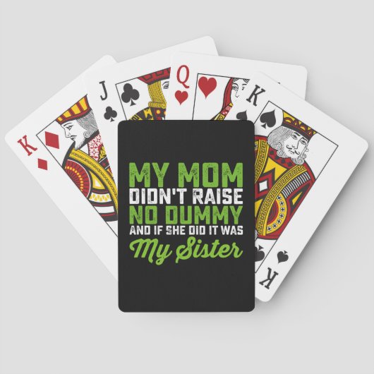Jeu De Cartes Ma mère n'a pas élevé de Dummy Ma soeur drôle Mama (dos)