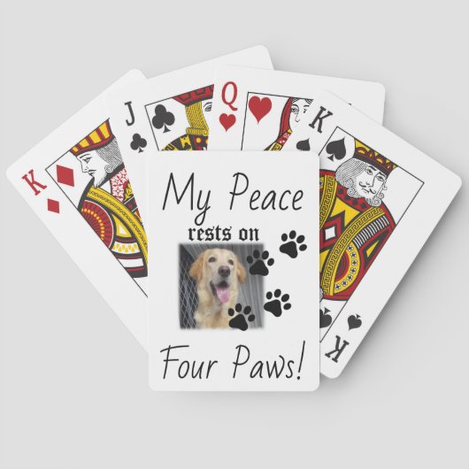 Jeu De Cartes Ma paix repose sur quatre pattes - Citation de l'a (dos)