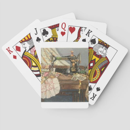 Jeu De Cartes Machine à coudre et robe (dos)