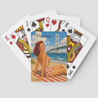 Jeu De Cartes Mackinac Bridge Vintage Beauté de Bain