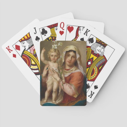 Jeu De Cartes Madone et Enfant (dos)