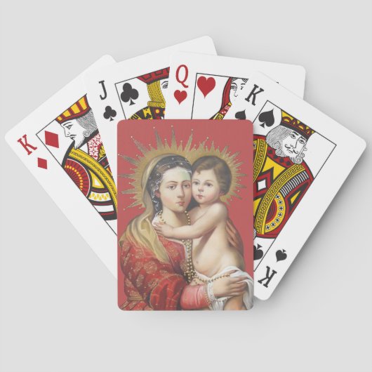 Jeu De Cartes Madone et Enfant (dos)