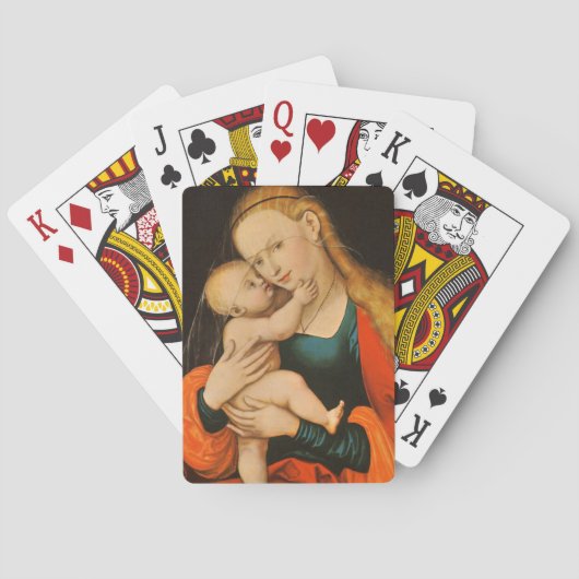 Jeu De Cartes Madone et Enfant (dos)