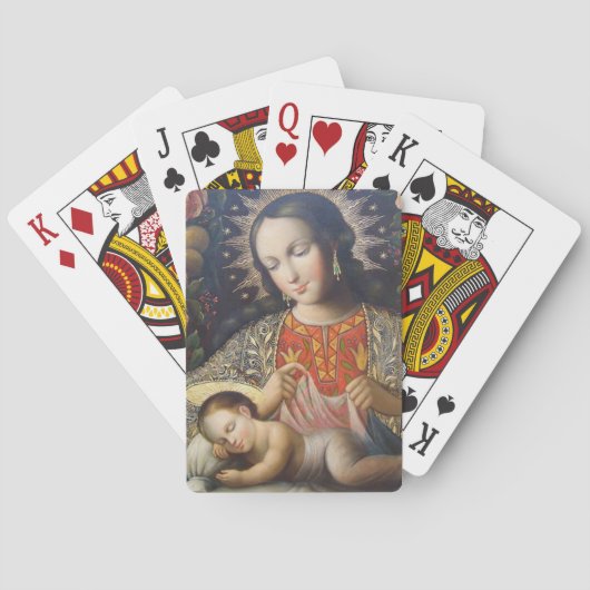 Jeu De Cartes Madone et Enfant (dos)