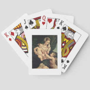 Jeu De Cartes Madone et Enfant avec saint Jean, vers 1570 (huile