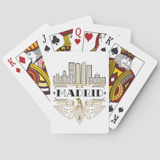 Jeu De Cartes Madrid Espagne Art Déco Souvenir Esthétique (dos)