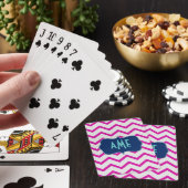 Jeu De Cartes Magenta Chevron (In Situ)