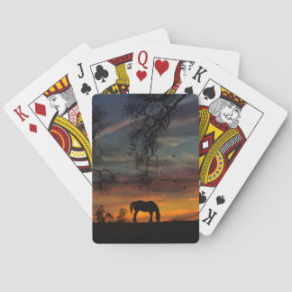 Jeu De Cartes Magnifique Horse et Chêne Arbre Jouer Cartes