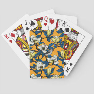 Jeu De Cartes Magnolia en floraison et oiseau de tireur 3