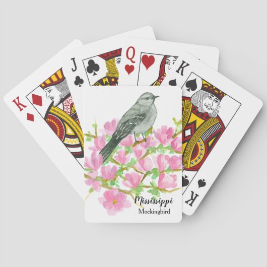 Jeu De Cartes Magnolia Tree Mississippi Fleurs Souvenir (dos)