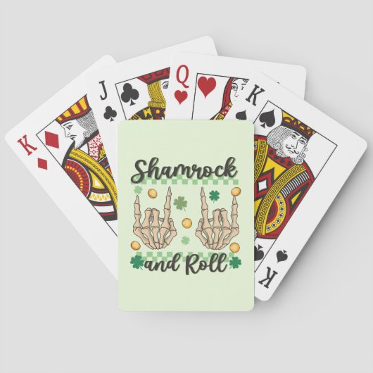 Jeu De Cartes Main shamrock et rouleau (dos)