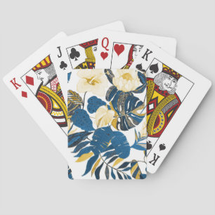 Jeu De Cartes Main Tropicale tirée : Motif créatif sans couture
