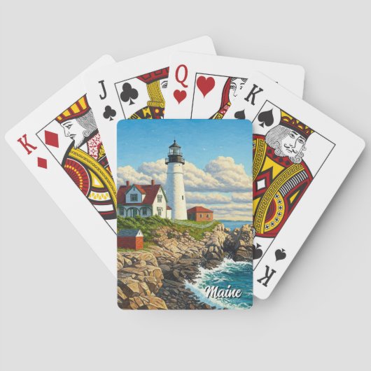 Jeu De Cartes Maine Lighthouse Travel (dos)