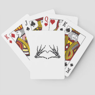 Jeu De Cartes Mains De Squelette En Forme De Coeur - Art Unique 