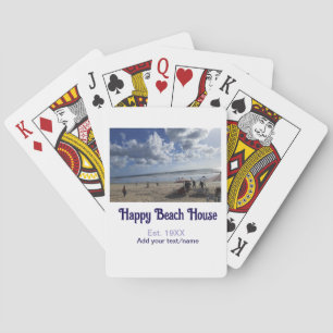 Jeu De Cartes Maison de plage établie. Ajouter année photo latit