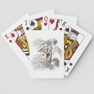 Jeu De Cartes Maison d'hiver Jouer des cartes