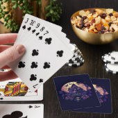 Jeu De Cartes Maison hantée gothique violet foncé (In Situ)