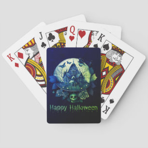 Jeu De Cartes Maison verte violette gothique Hauny Halloween heu