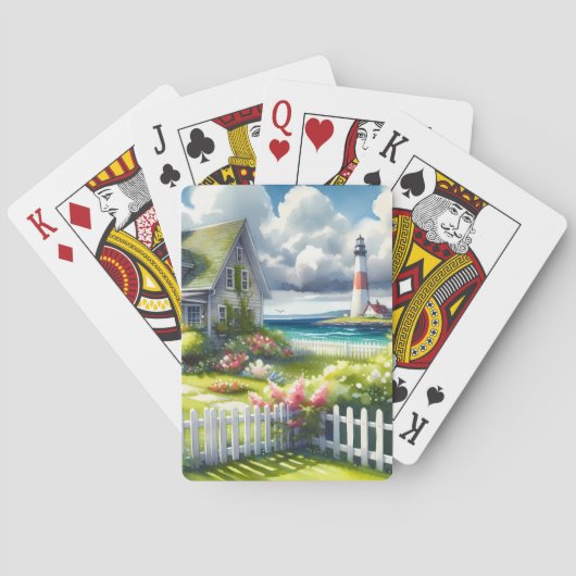 Jeu De Cartes Maisonnette avec vue sur le phare (dos)