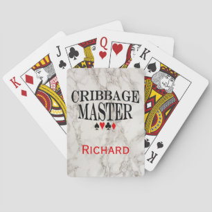 Jeu De Cartes Maître de Cribbage sur le marbre personnalisé