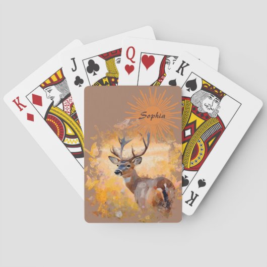 Jeu De Cartes Majestic Deer in a Field of Wildflowers (dos)