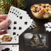 Jeu De Cartes Majestic Leopard and Full Moon Personalized (In Situ)