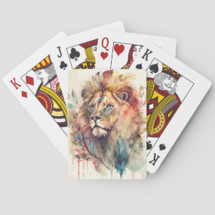 Jeu De Cartes Majestic LION Beau Esprit Illustré Animal