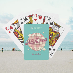 Jeu De Cartes Majorque Espagne vacances d'été rose bleu 