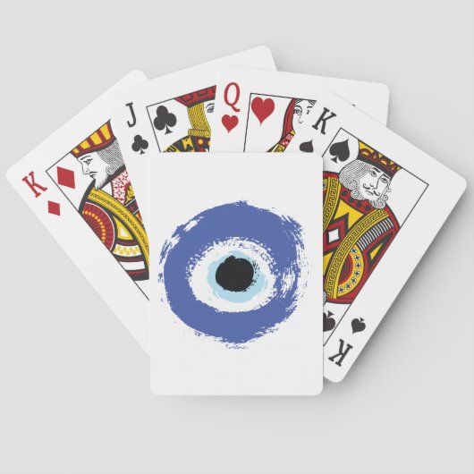 Jeu De Cartes Mal Oeil Artiste Bleu Grec (dos)