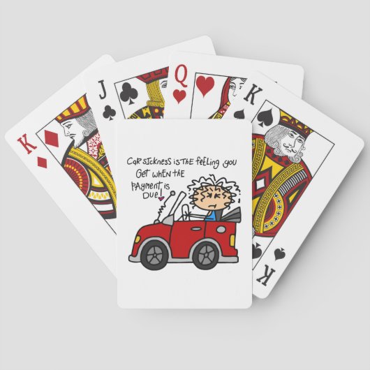 Jeu De Cartes Maladie de voiture humoristique (dos)