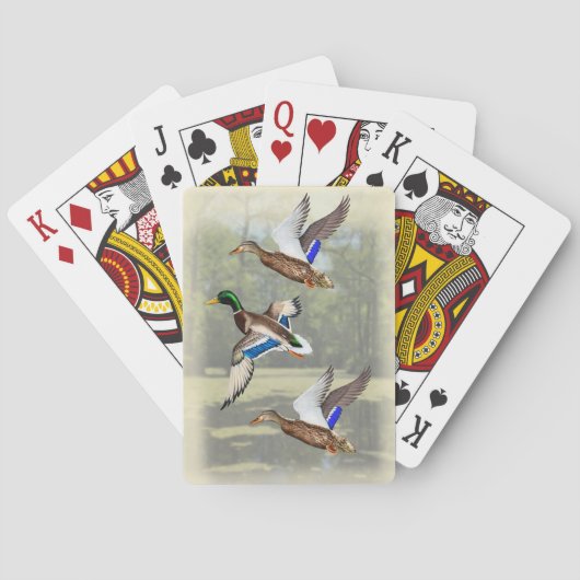 Jeu De Cartes Mallards volant à travers le marais (dos)