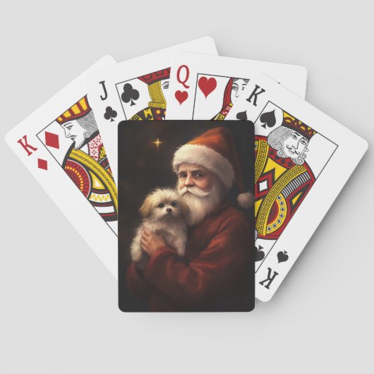 Jeu De Cartes Maltais avec Noël Festif du Père Noël (dos)
