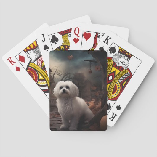 Jeu De Cartes Maltais Halloween effrayant (dos)