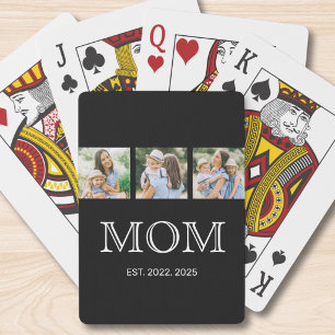Jeu De Cartes Maman a établi 3 Photo Noir Moderne