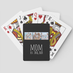 Jeu De Cartes Maman a établi un script gras moderne noir 3 Photo