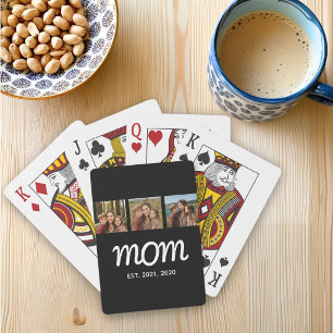 Jeu De Cartes Maman a établi un script moderne gras noir 3 Photo