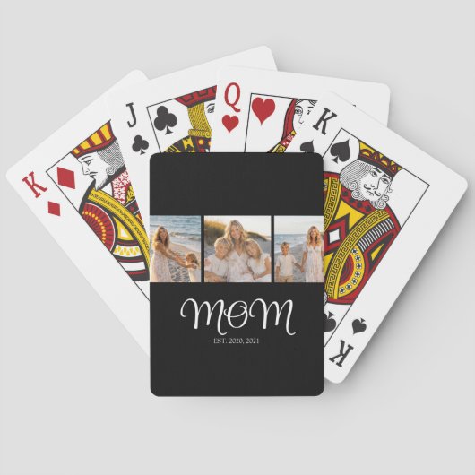 Jeu De Cartes Maman a établi un script moderne noir 3 Photo (dos)