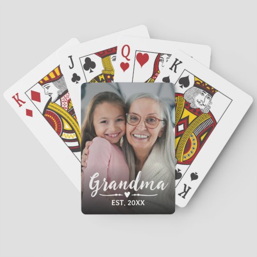 Jeu De Cartes Maman a établi un script photo blanc (dos)