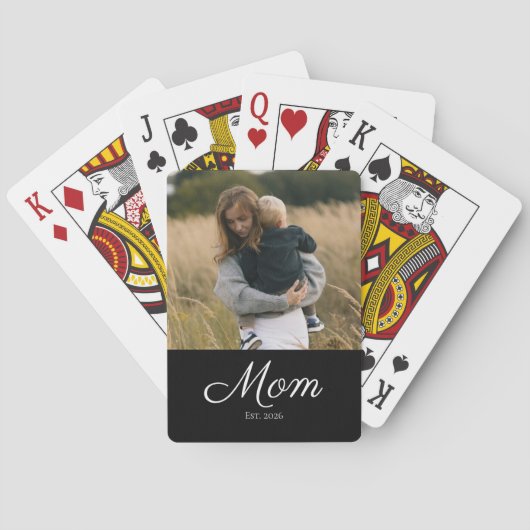 Jeu De Cartes Maman a établi un script photo noir (dos)
