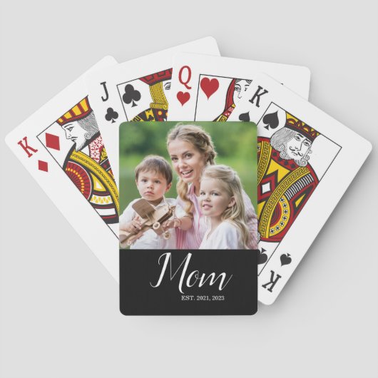 Jeu De Cartes Maman a établi un script photo noir (dos)